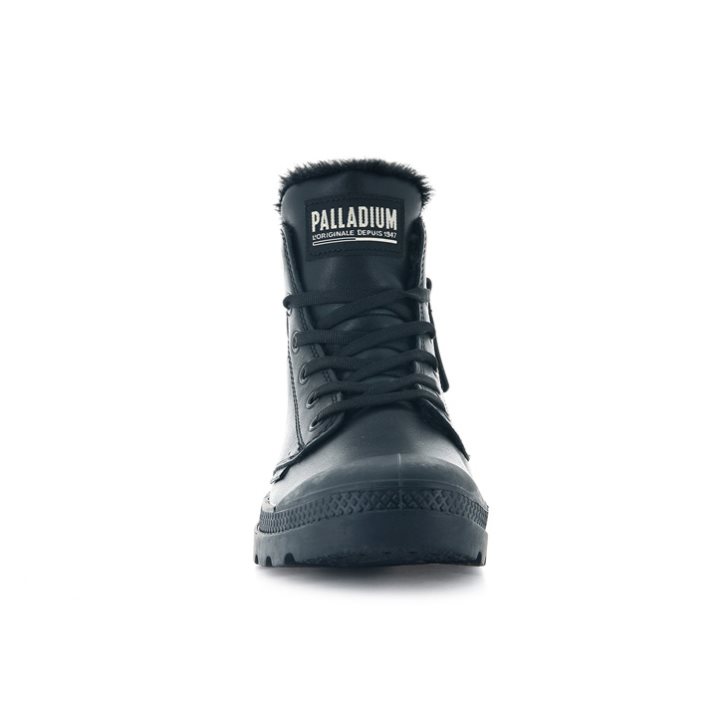 Dámské Boty Palladium Pampa Hi Zip Leather S Černé | CZ XKO-49E